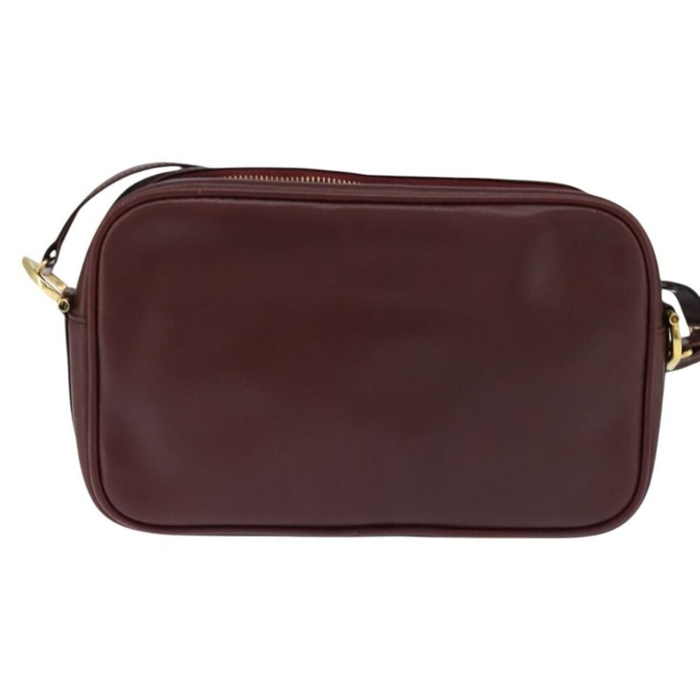Authentic CARTIER Must Line Shoulder Bag Leather Bordeaux Gold - Picture 10 of 16